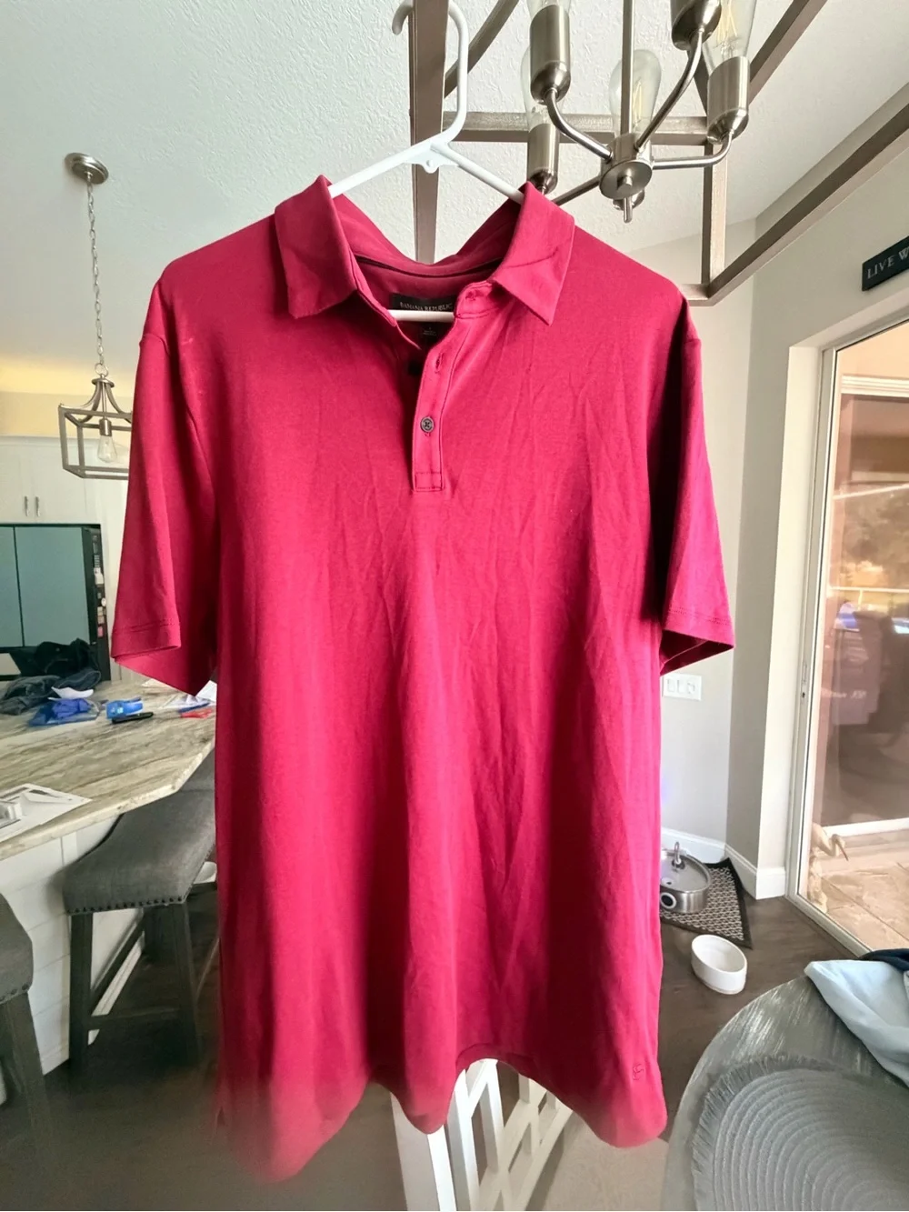 Banana Republic Men's Short-Sleeve Polo in Rose